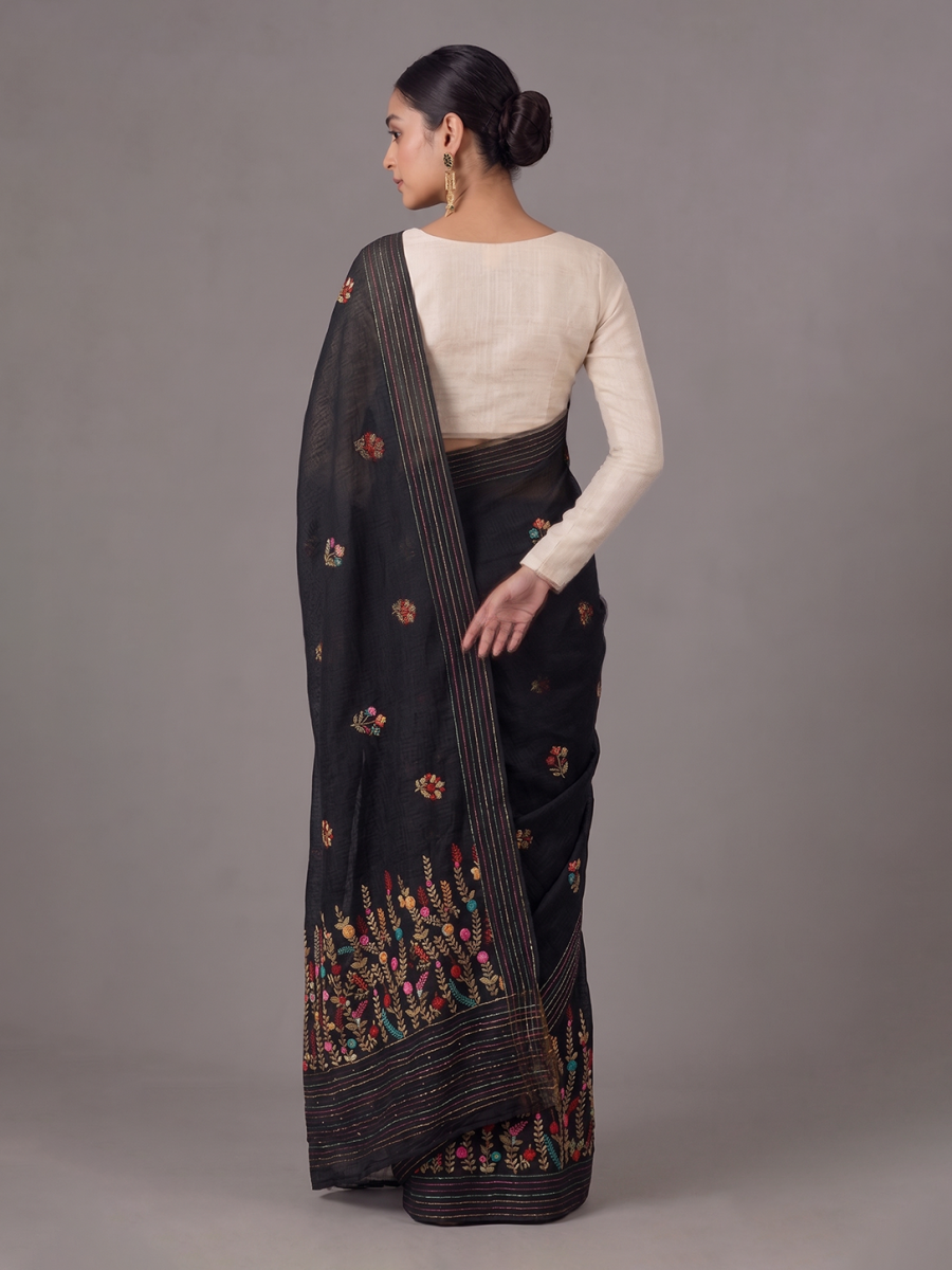 Black Karnataka Cotton Lambani Embroidery