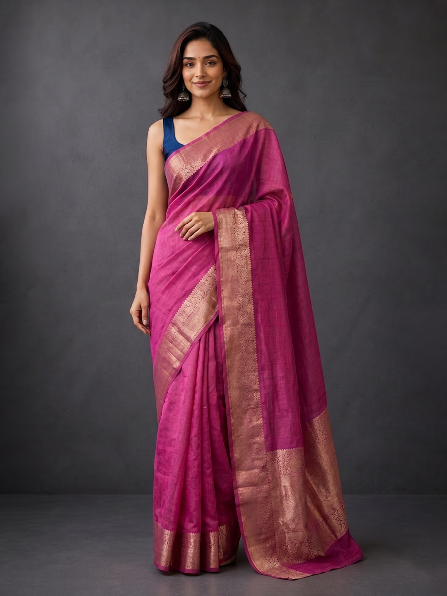 Pink Bengal Linen Silk